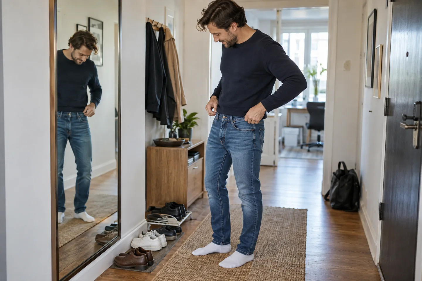 Lifestyle scene for How to Choose Jeans for Long, Active Days