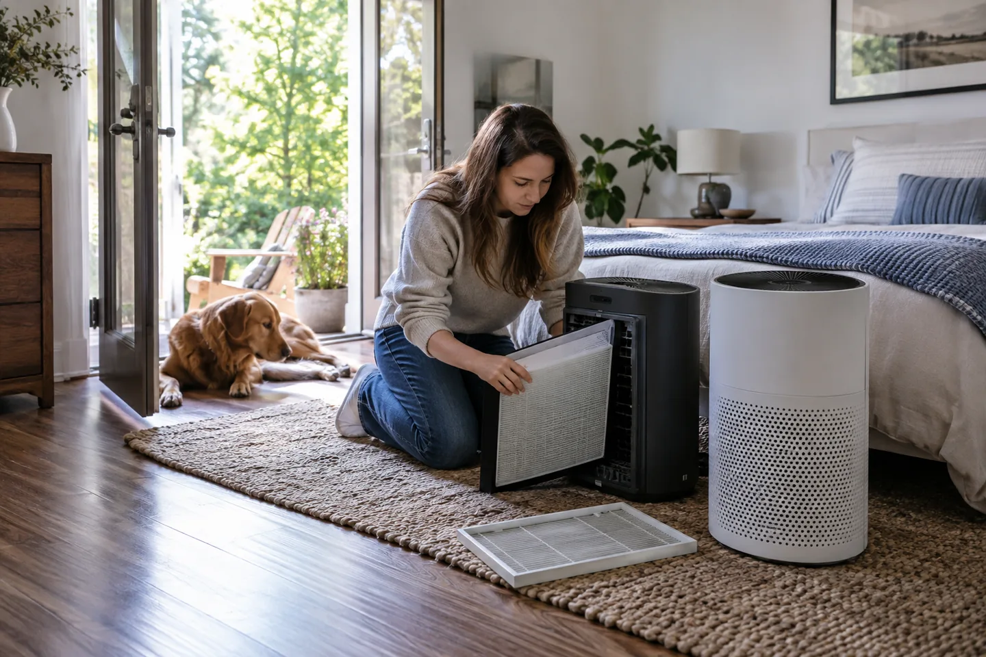 Lifestyle scene for Air Purifiers for Allergy Season at Home