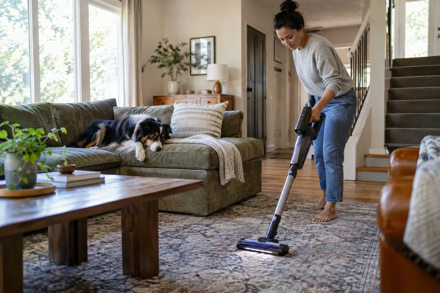 Lifestyle scene for Cordless Vacuums for Homes With Pets