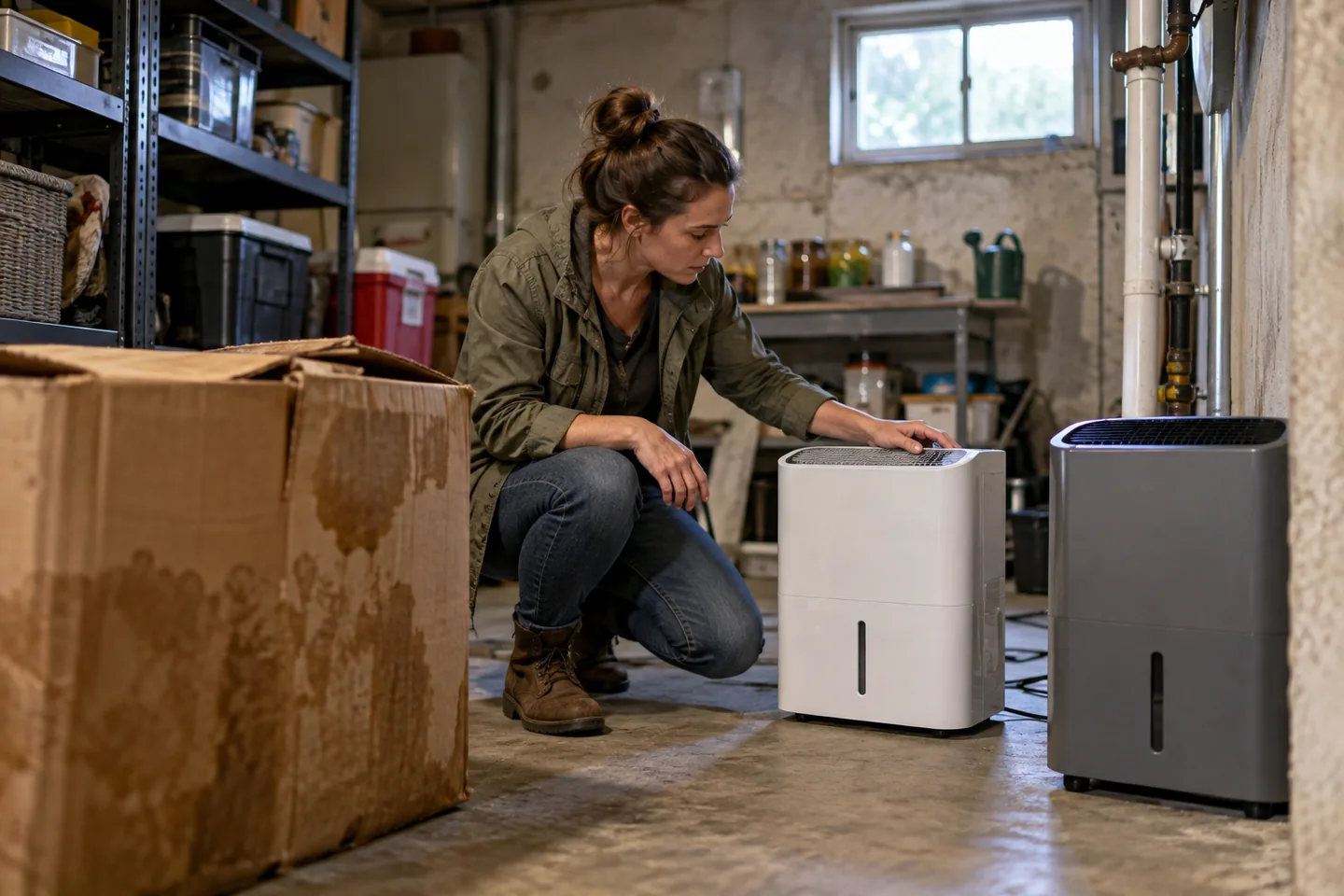 Lifestyle scene for Dehumidifiers for Damp Basements