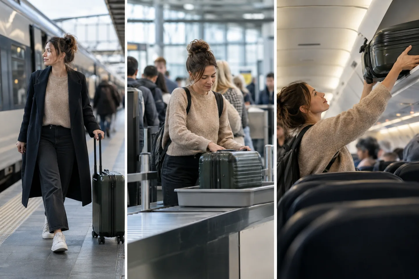 Lifestyle scene for Carry-On Luggage for Short Flights and Busy Terminals